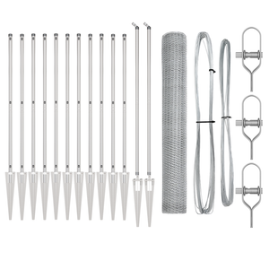 Set di Recinzione Set di 2 Acciaio Zincato 25 x 1,2 m