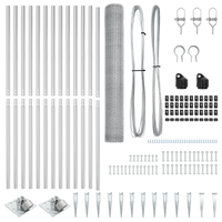 Set di Recinzione Set di 2 Acciaio Zincato 25 x 1,2 m