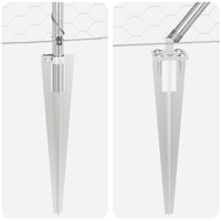 Set di recinzione Set di 2 Acciaio zincato 25 x 1,2 m Resistente