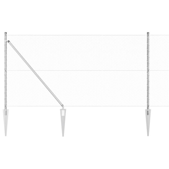 Recinzione esagonale  1,4x25 m Acciaio zincato