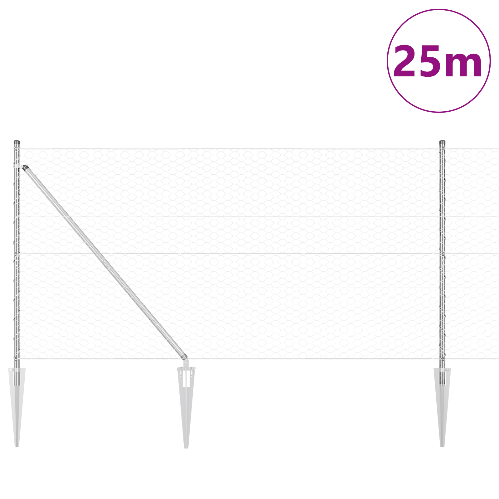 Recinto Esagonale  1.4x25 m Acciaio Galvanizzato