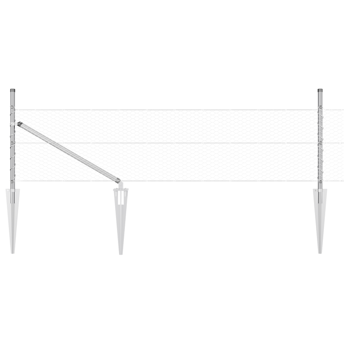 Recinzione Esagonale  0.5x50 m Acciaio Zincato