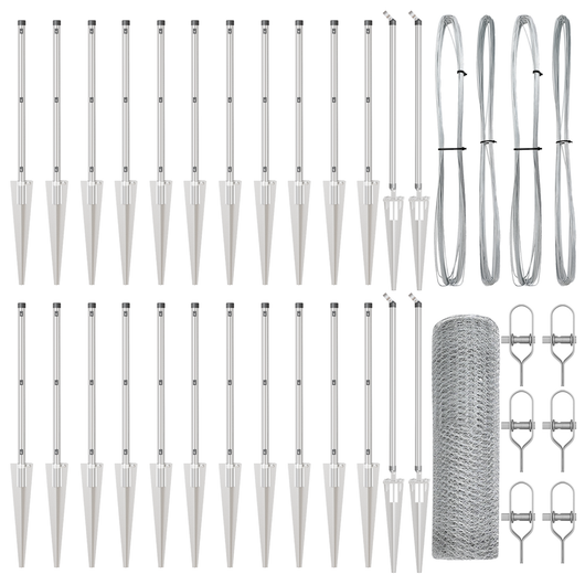 Recinzione Esagonale  0.5x50 m Acciaio Zincato