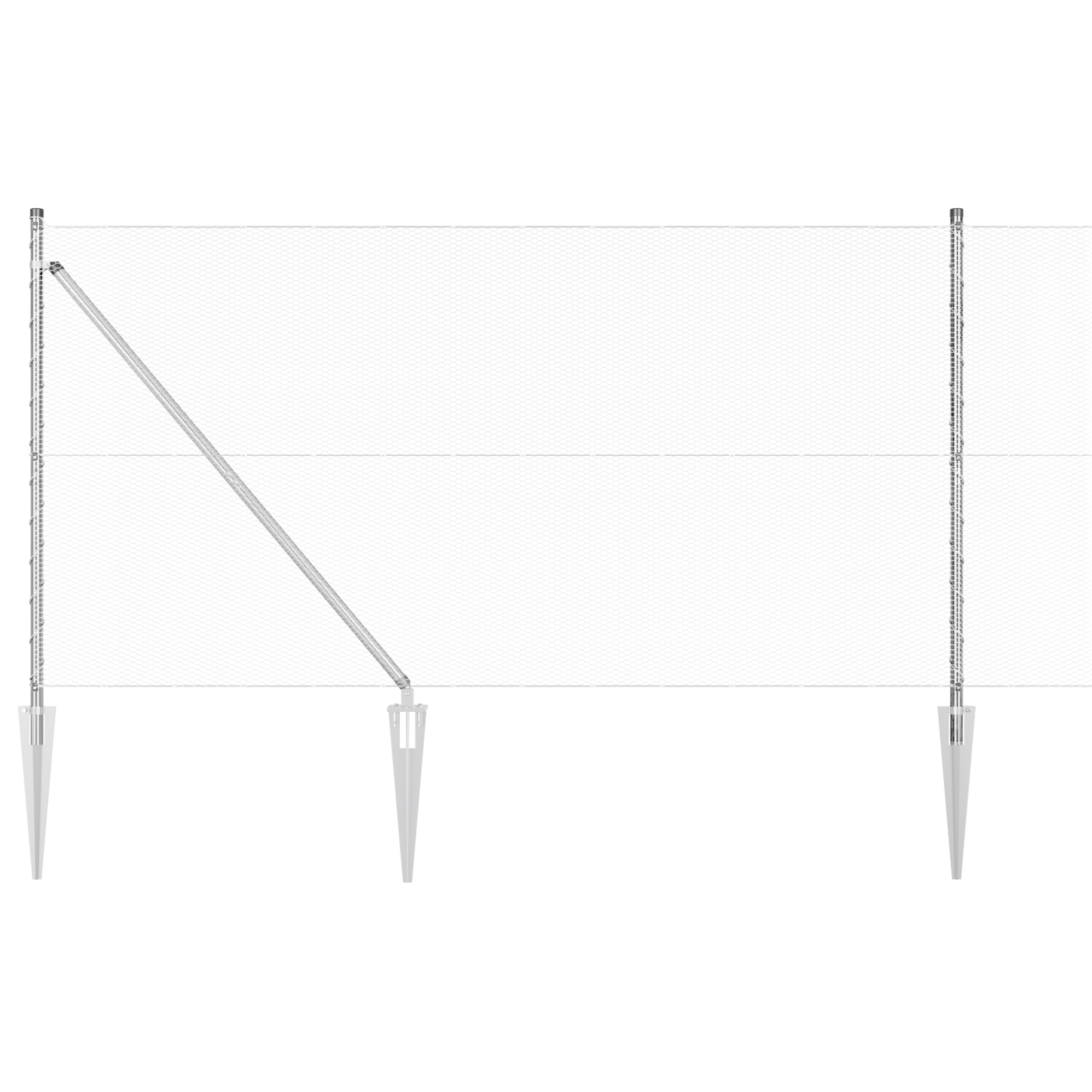 Recinto Esagonale 1x50 m Acciaio Zincato