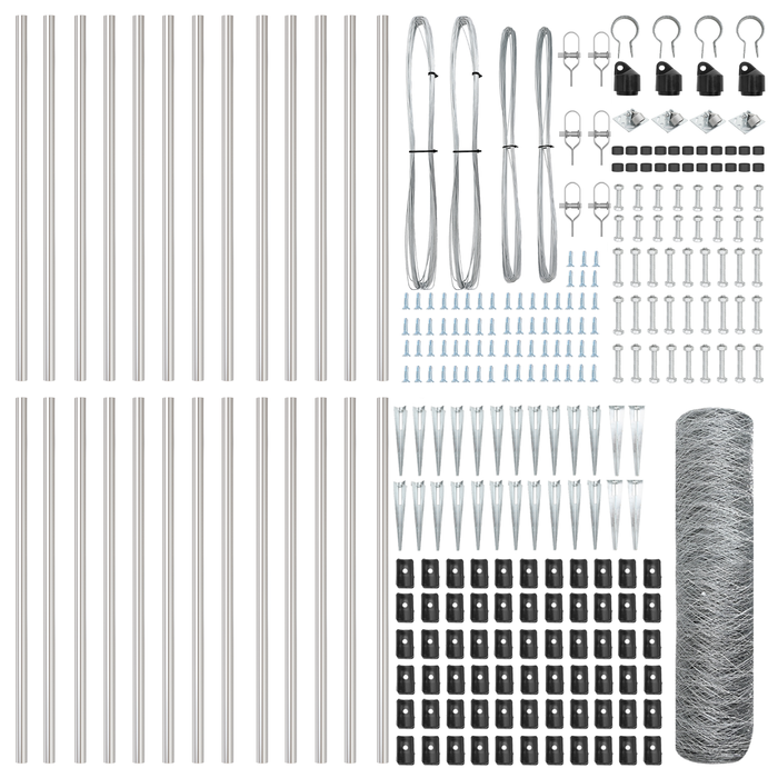 Recinzione Esagonale  1x50 m Acciaio Zincato