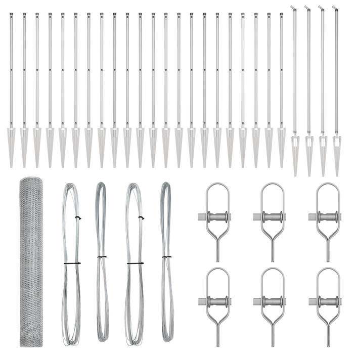 Recinzione Esagonale  1.2x50 m Acciaio Zincato