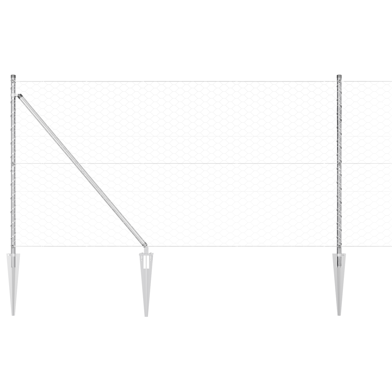 Recinzione Esagonale  1,2x50 m Acciaio Galvanizzato
