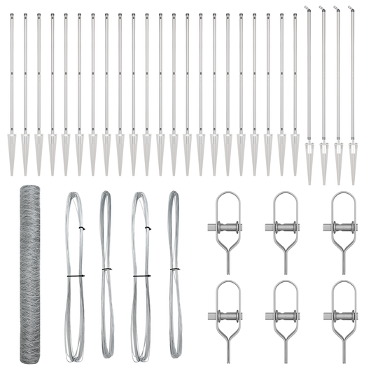 Recinzione Esagonale  1,2x50 m Acciaio Galvanizzato