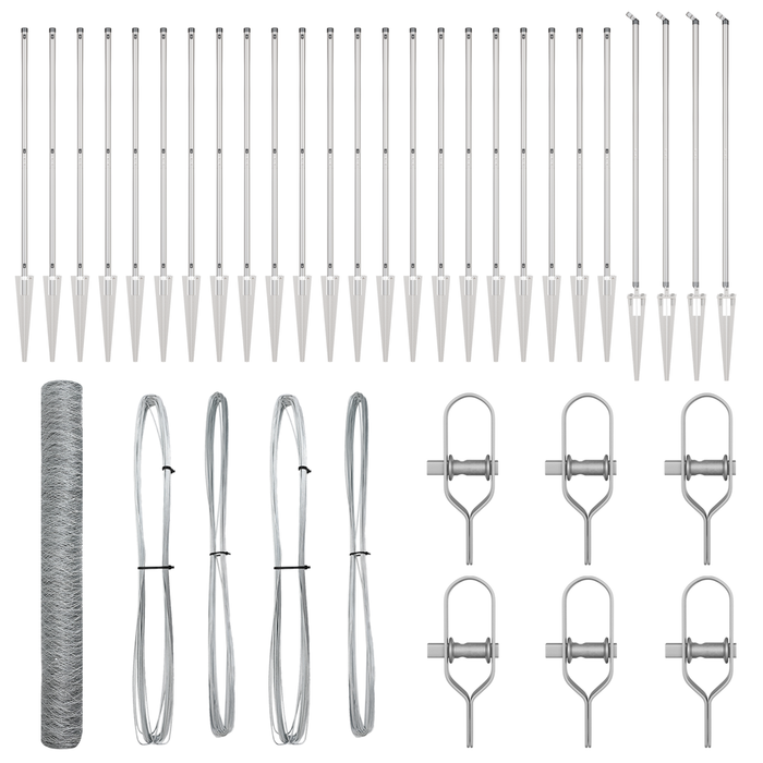 Recinzione Esagonale  1.4x50 m Acciaio Zincato