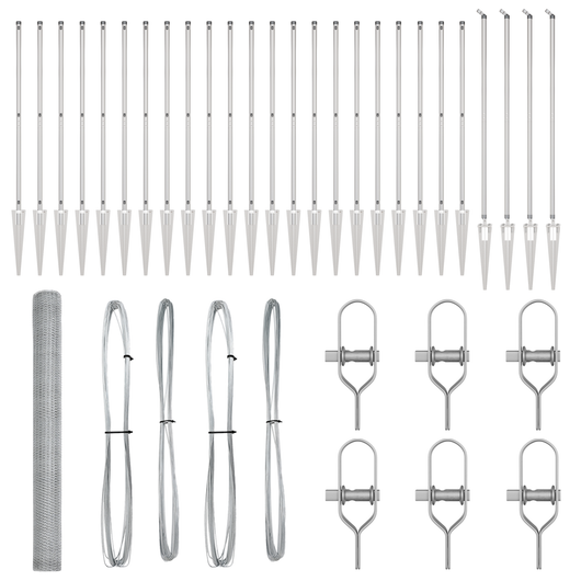 Recinzione a Esagono  1,5x50 m Acciaio Zincato
