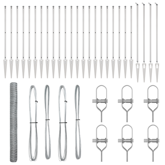 Recinzione Esagonale  1.6x50 m Acciaio Zincato