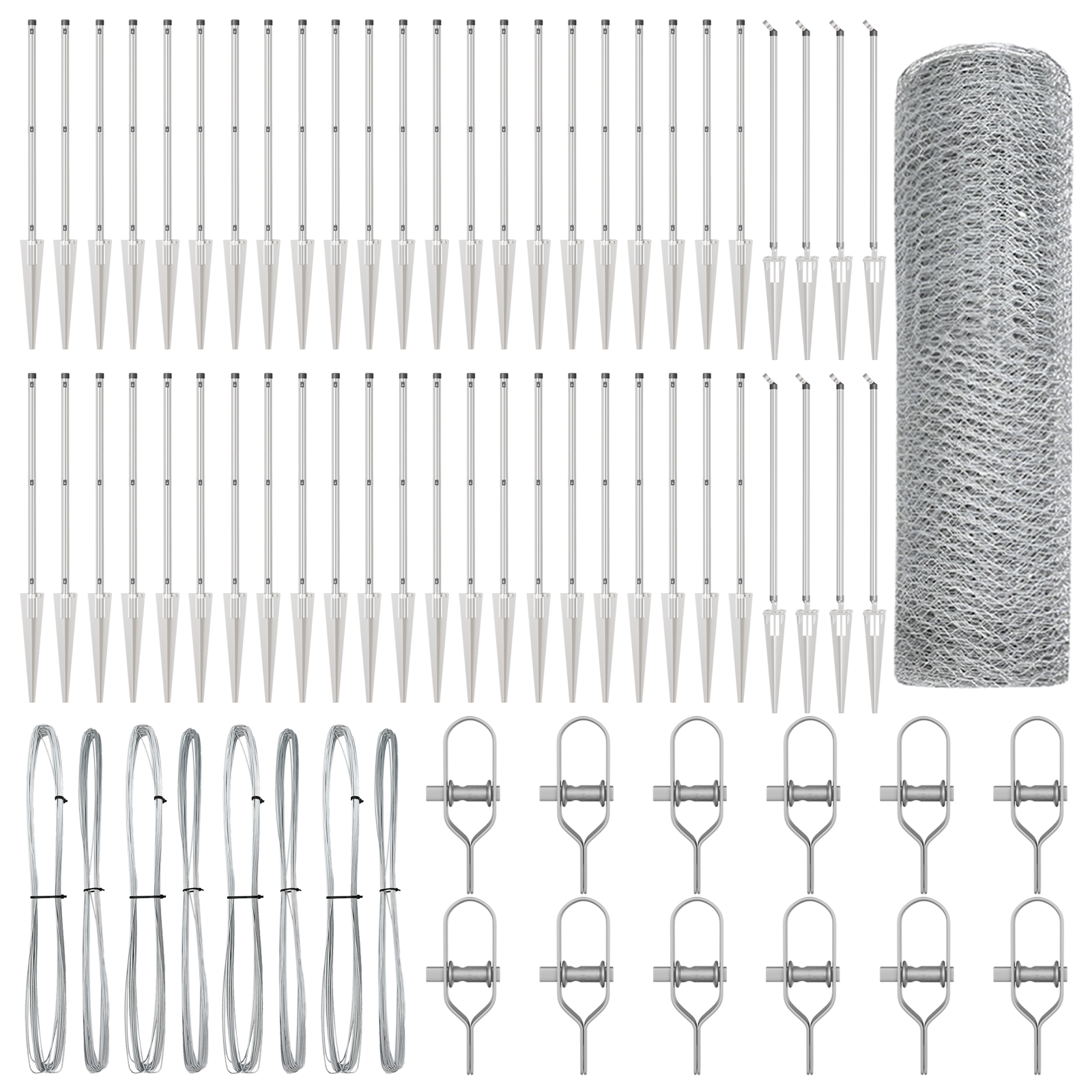 Recinzione Esagonale  0.5x100 m Acciaio Zincato