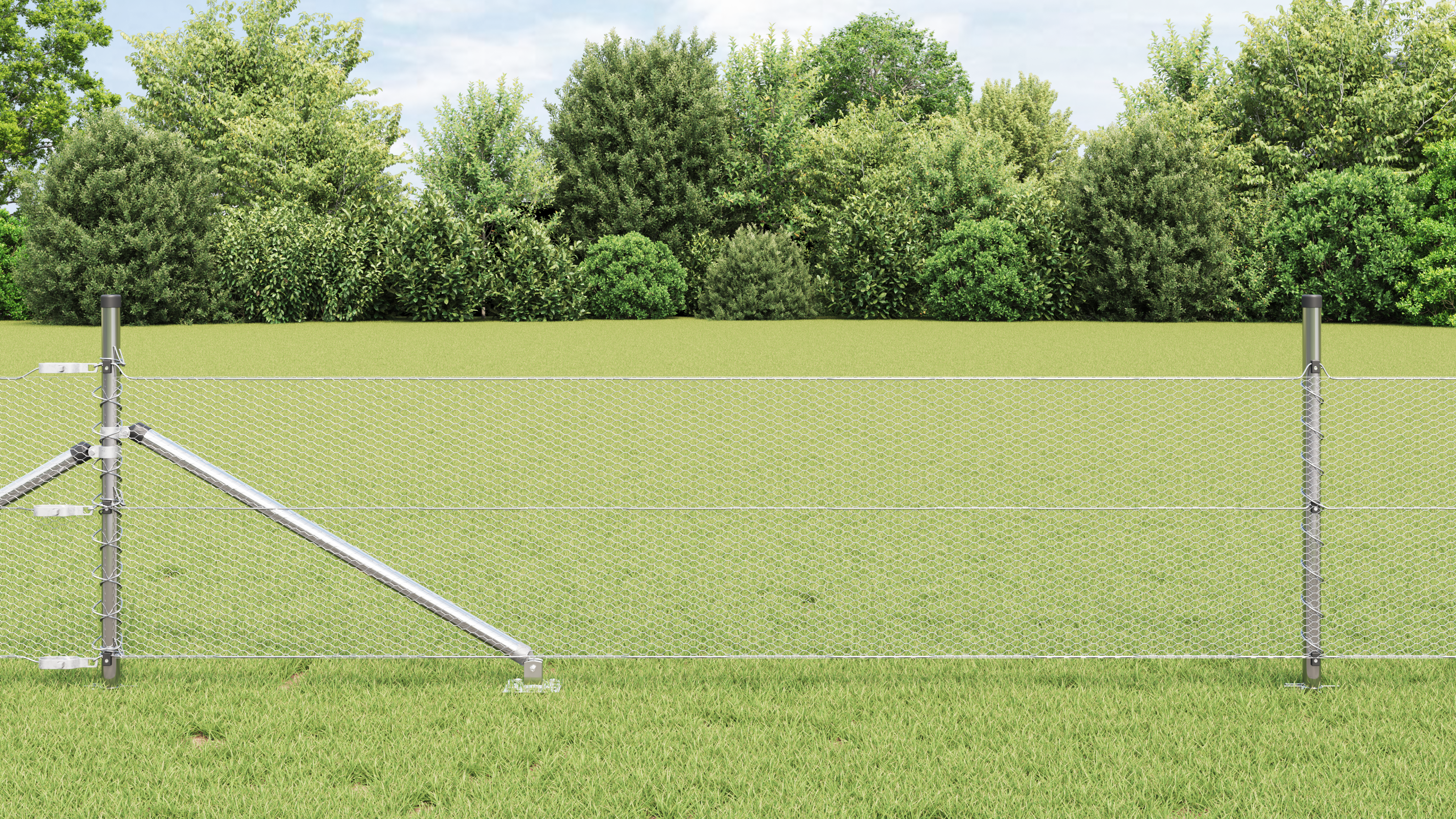 Recinzione Esagonale  0.5x100 m Acciaio Zincato