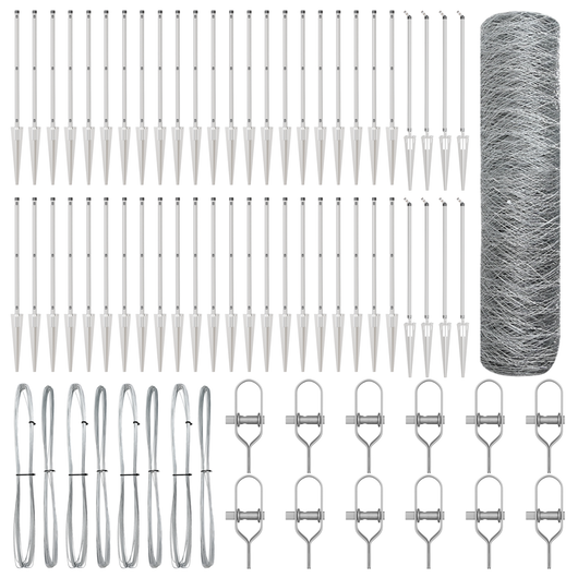 Recinzione Esagonale  0,5x100 m Acciaio Zincato