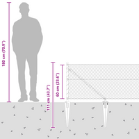 Recinzione Esagonale  0.6x100 m Acciaio Zincato