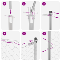 Recinzione Esagonale  0.8x100 m in Acciaio Zincato