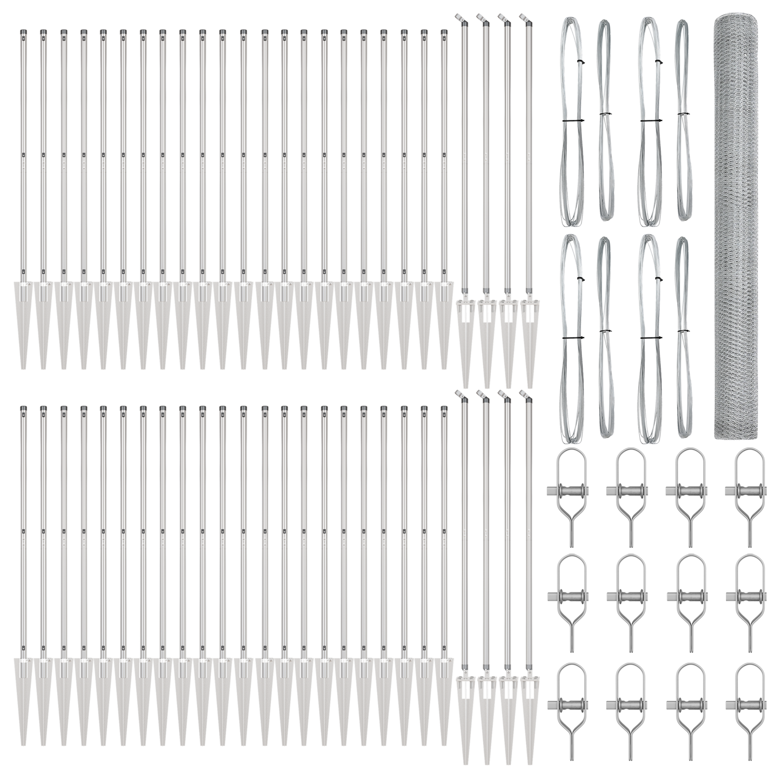 Recinzione esagonale  1,5x100 m in acciaio zincato