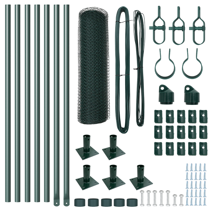 Recinzione esagonale  Verde 0,4x10 m Acciaio