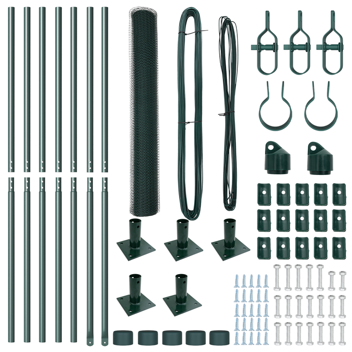 Recinzione Esagonale  Verde 1x10 m Acciaio