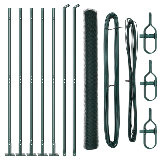 Recinzione Esagonale  Verde 1.5x10 m Acciaio