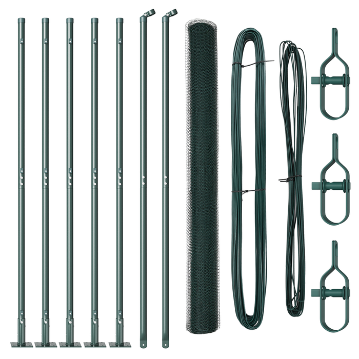 Recinzione Esagonale  Verde 1.5x10 m Acciaio