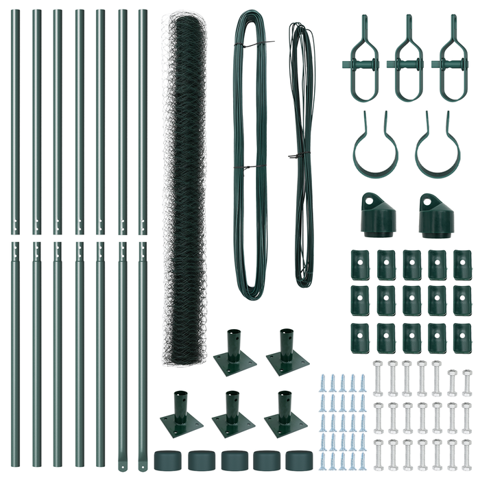 Recinzione Esagonale  Verde 1,5x10 m Acciaio