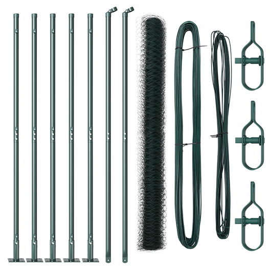 Recinzione Esagonale  Verde 1,5x10 m in Acciaio