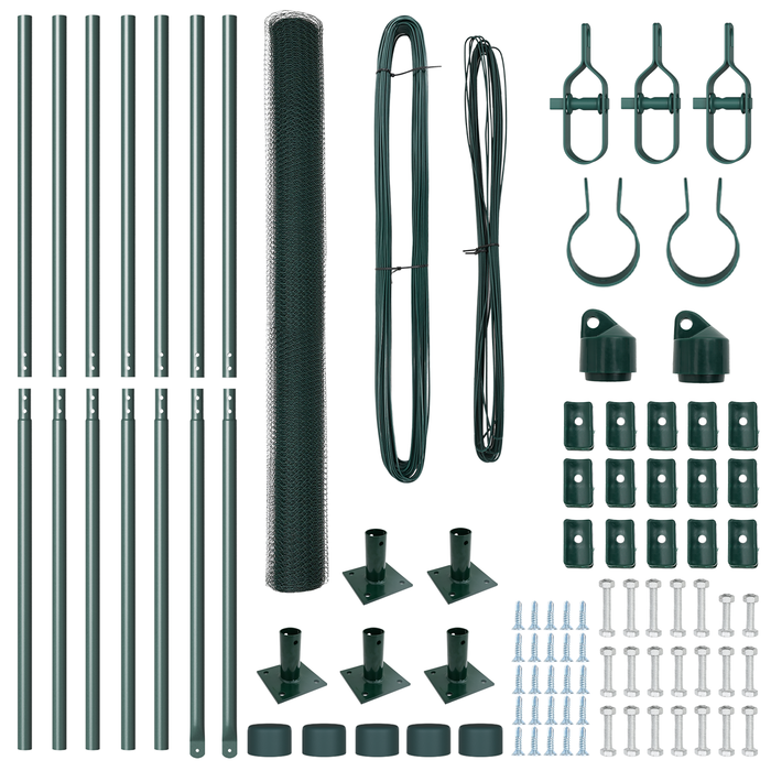 Recinzione Esagonale Verde 1.6x10 m in Acciaio