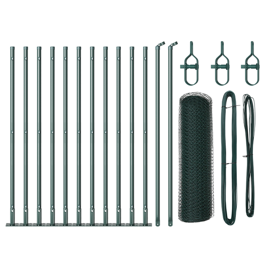 Recinzione Esagonale Verde 0.4x25 m in Acciaio