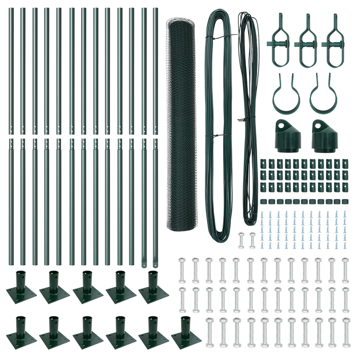 Recinzione Esagonale  Verde 0.8x25 m Acciaio