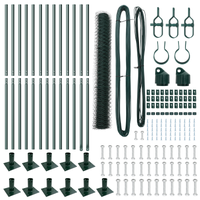 Set di Recinzione Set di 2 Verde Acciaio 25 x 1.2 m Durevole