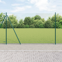 Set di Recinzione Set di 2 Verde Metallo, PVC 25 x 1,5 m