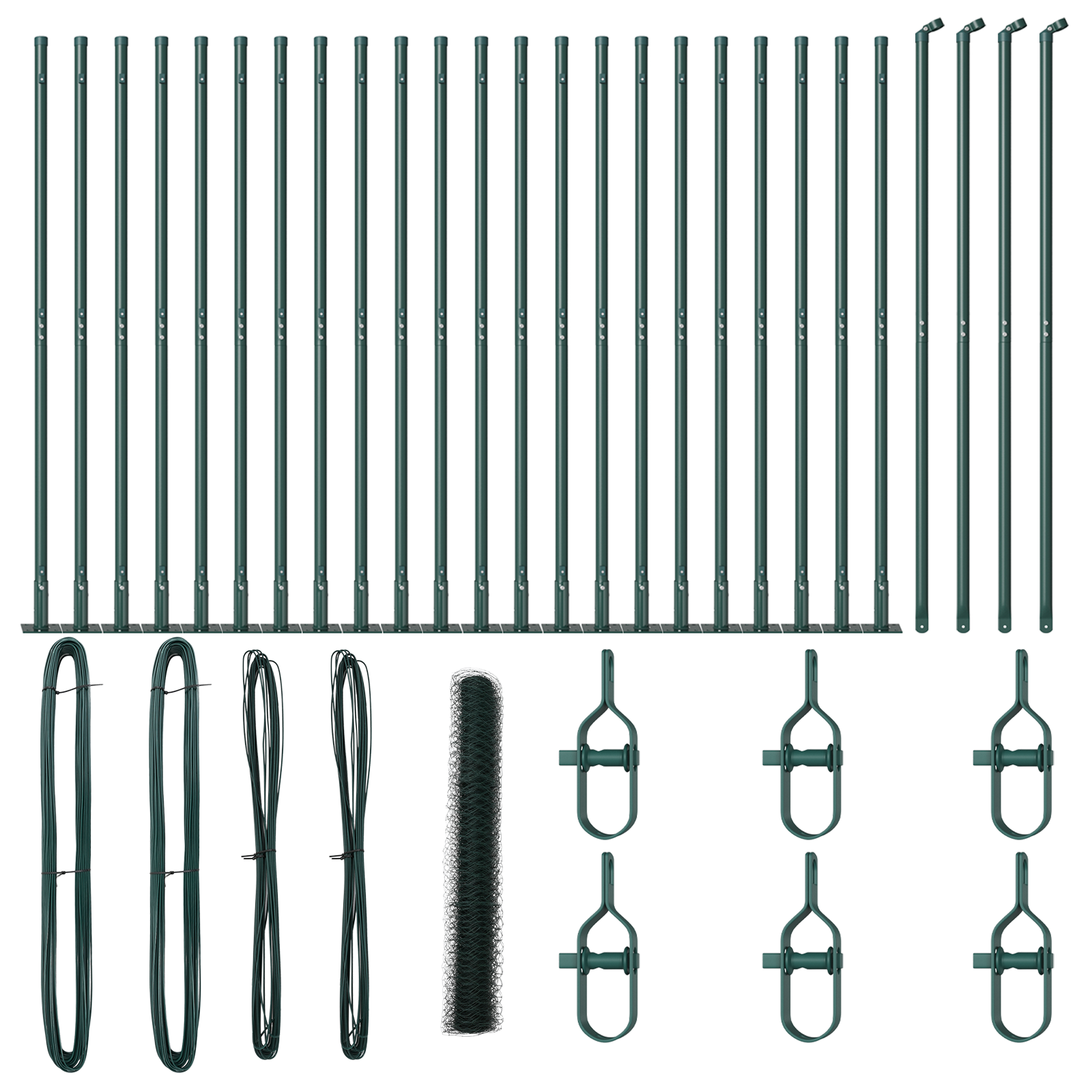 Recinzione esagonale  verde 1,2x50 m in acciaio