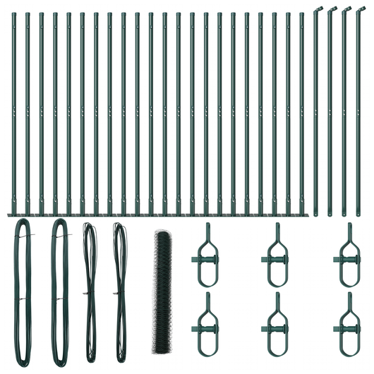 Recinzione esagonale  verde 1,2x50 m in acciaio