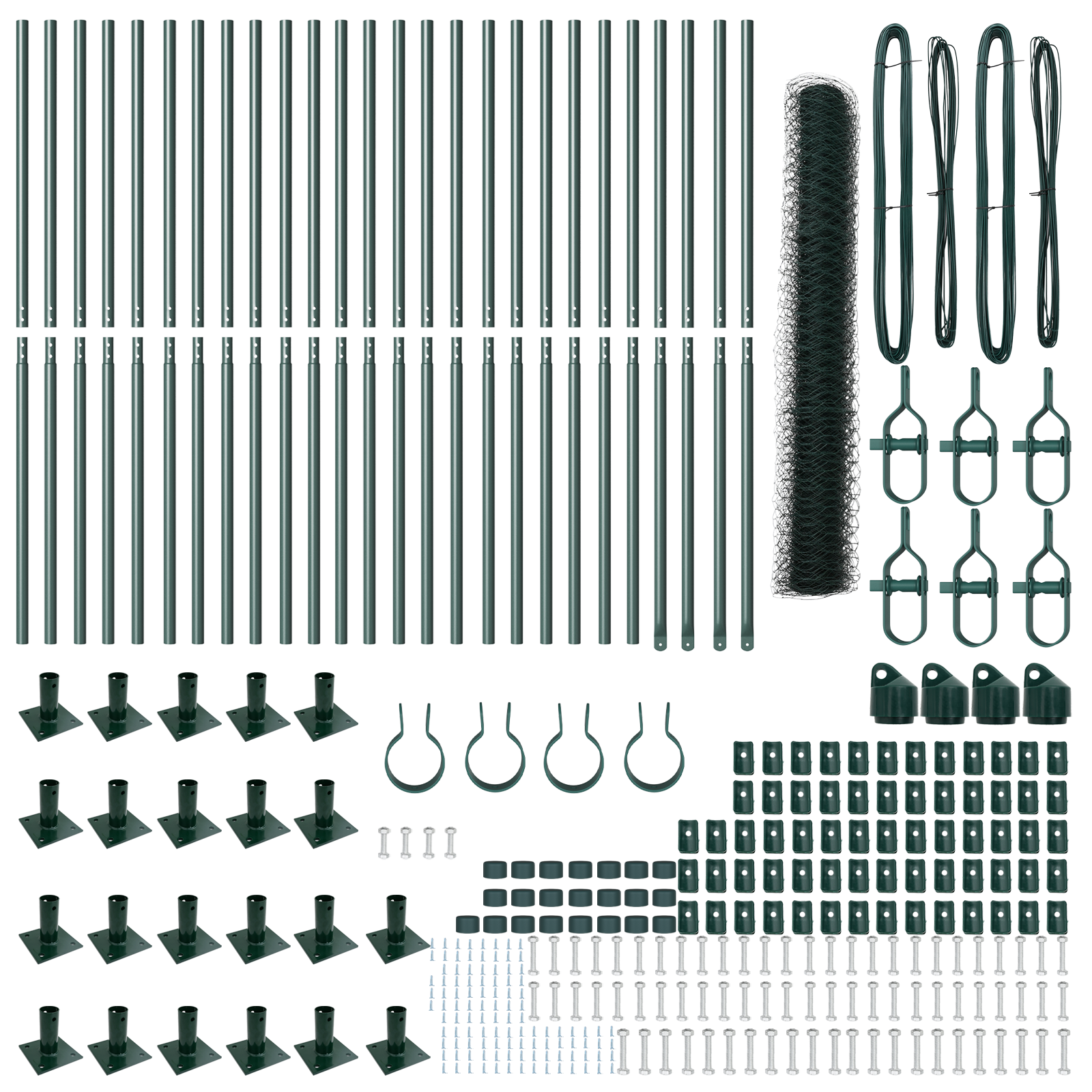 Recinzione esagonale  verde 1,2x50 m in acciaio