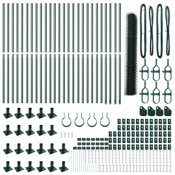 Recinzione esagonale  verde 1,2x50 m in acciaio
