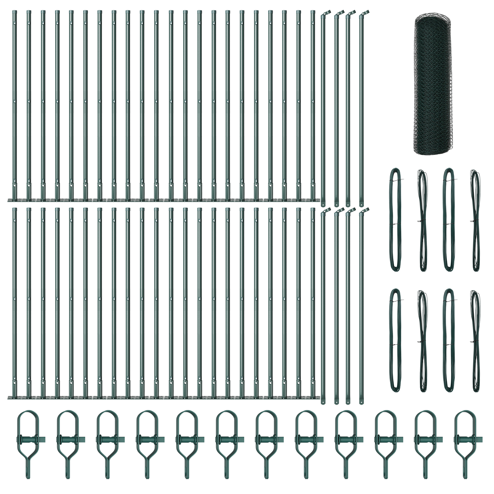 Recinzione Esagonale Verde 0,4x100 m Acciaio