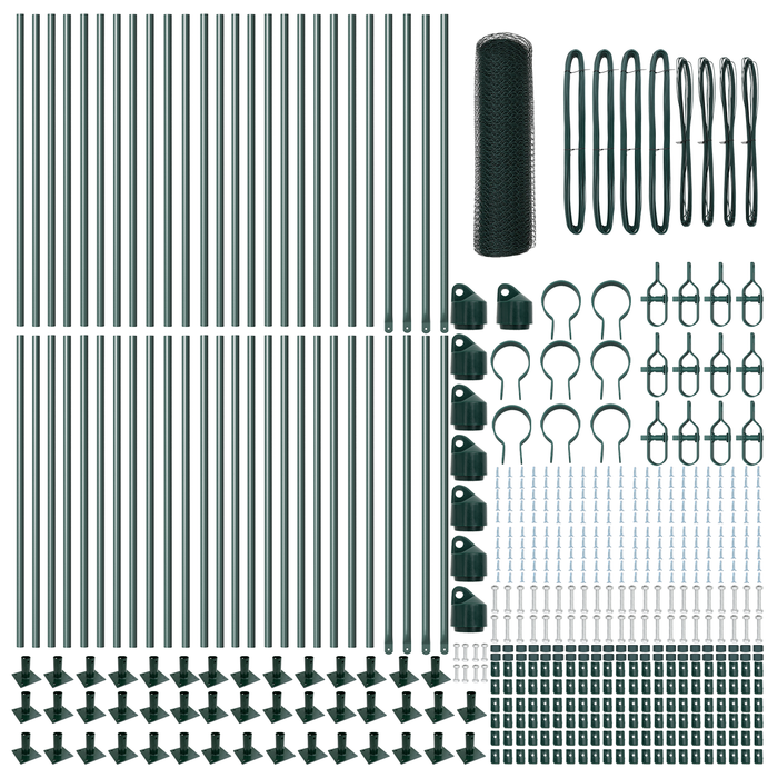 Recinzione Esagonale Verde 0,4x100 m Acciaio