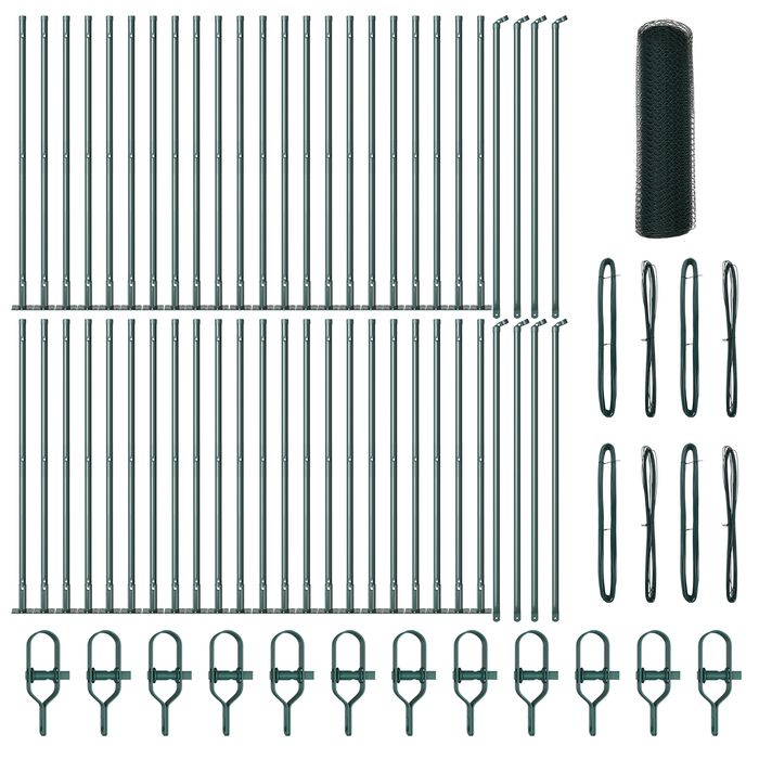 Recinzione Esagonale Verde 0.8x100 m Acciaio