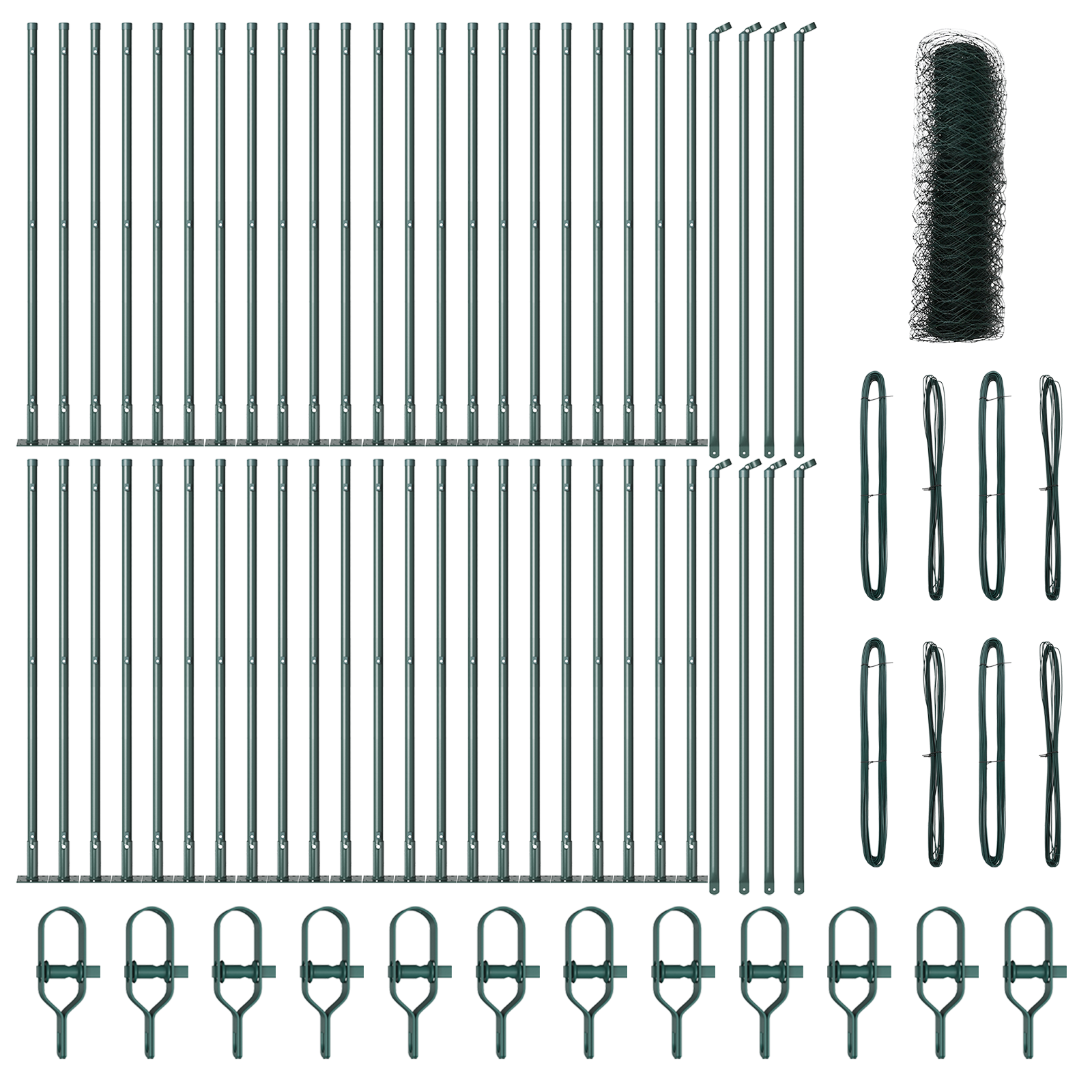 Recinzione Esagonale  Verde 0.8x100 m Acciaio