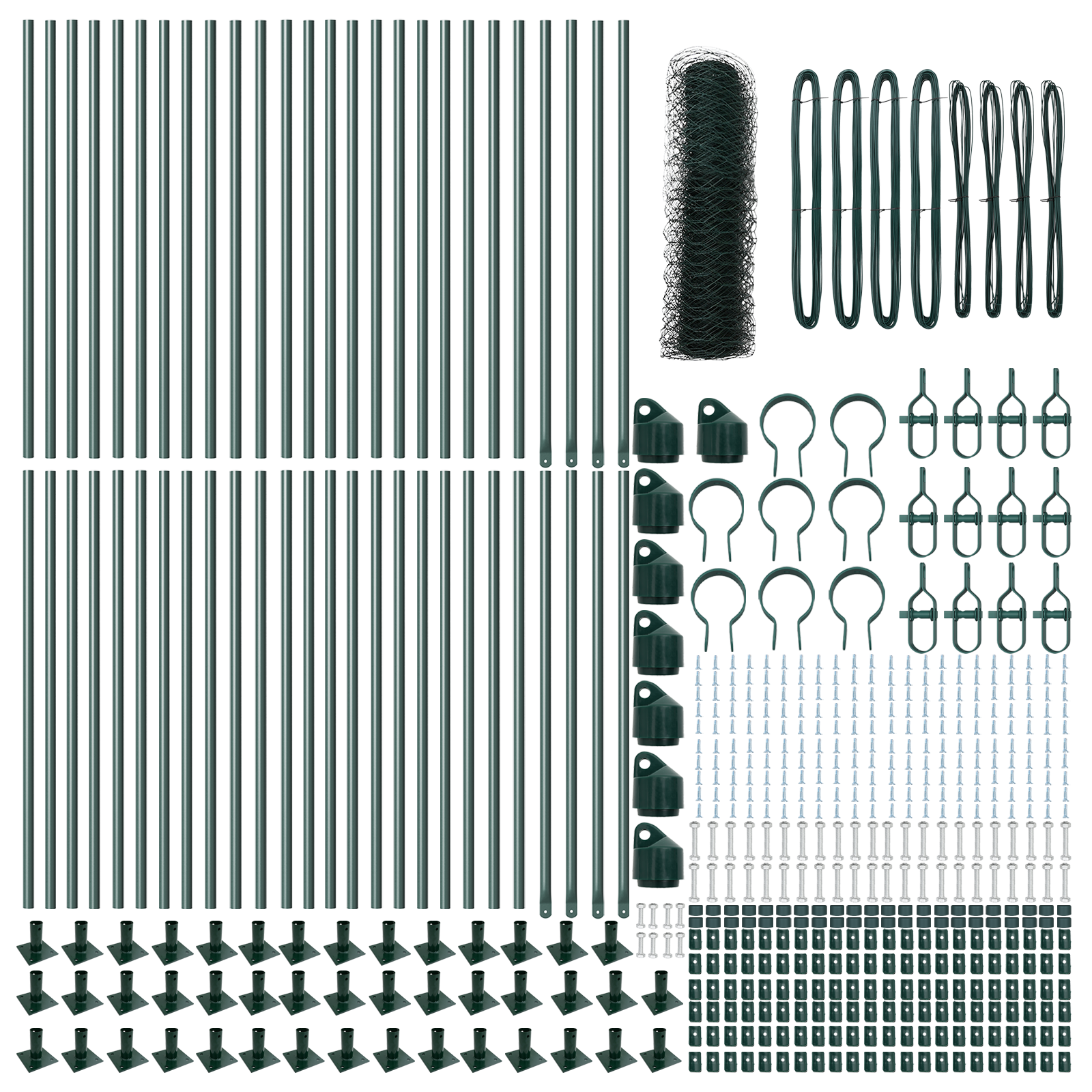 Recinzione Esagonale  Verde 0.8x100 m Acciaio