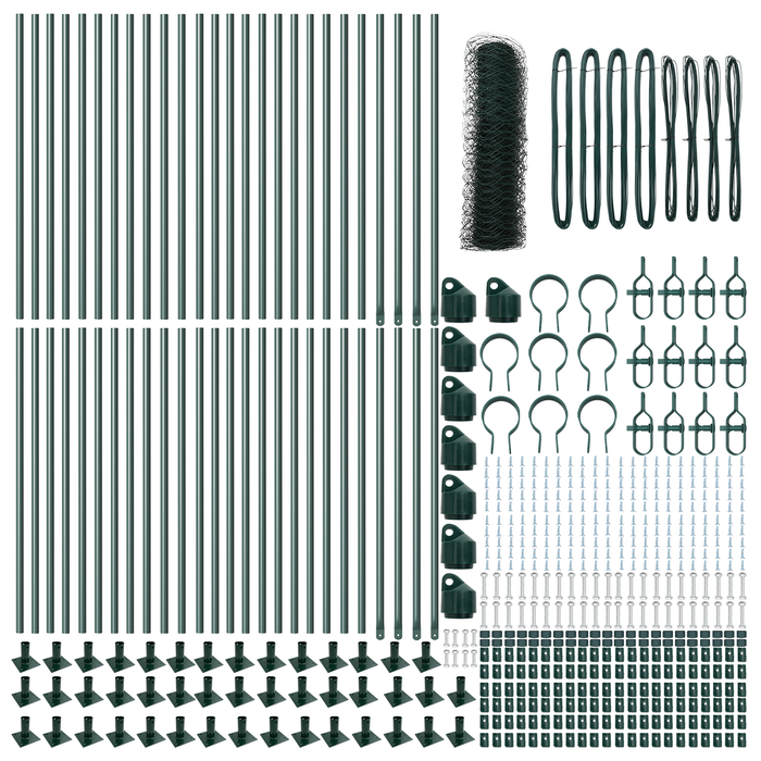 Recinzione Esagonale  Verde 0.8x100 m Acciaio