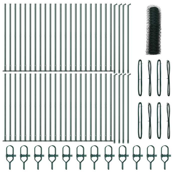 Recinzione Esagonale  Verde 0.8x100 m Acciaio