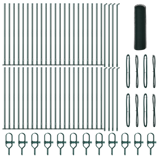 Recinzione Esagonale Verde 1x100 m Acciaio