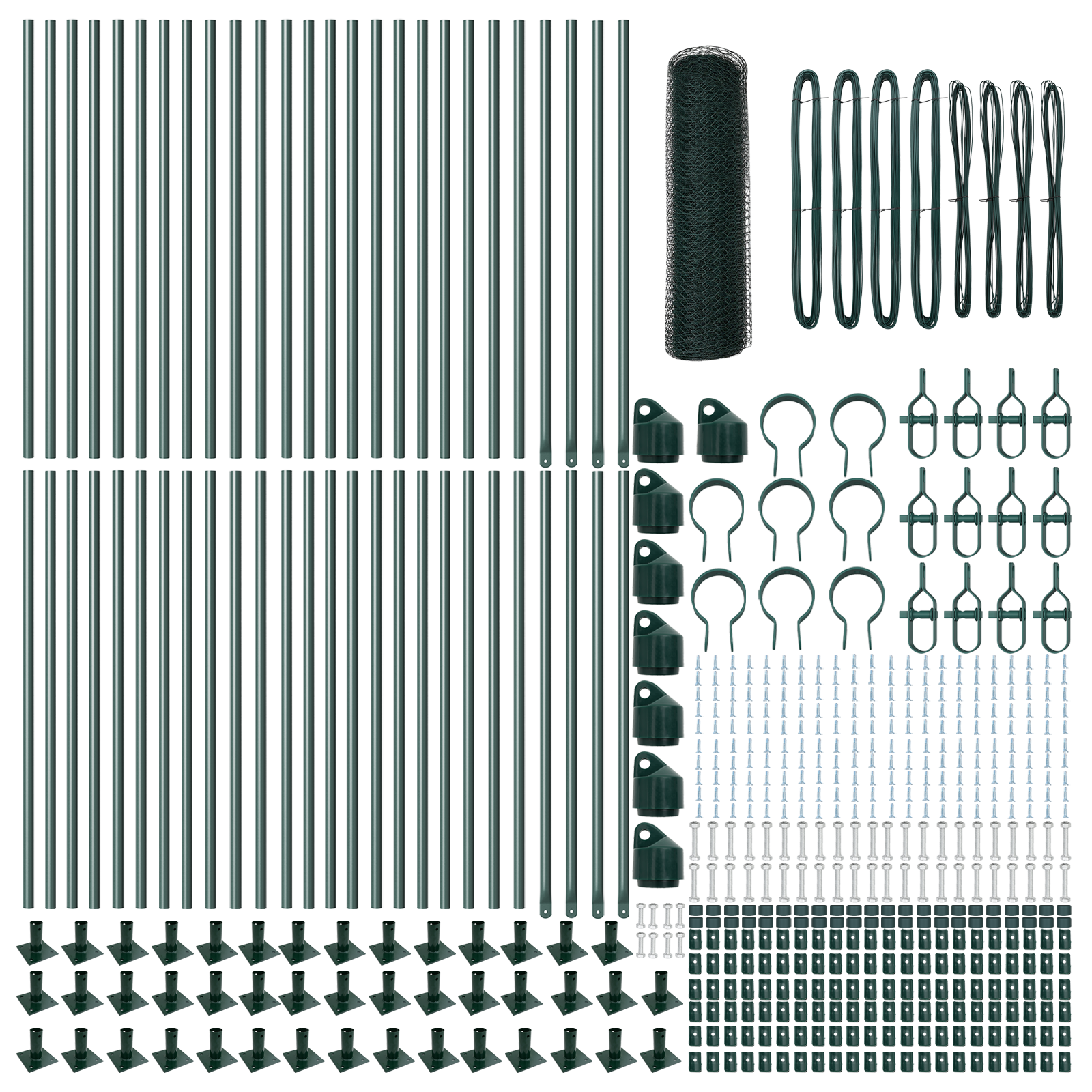 Recinzione Esagonale Verde 1x100 m Acciaio