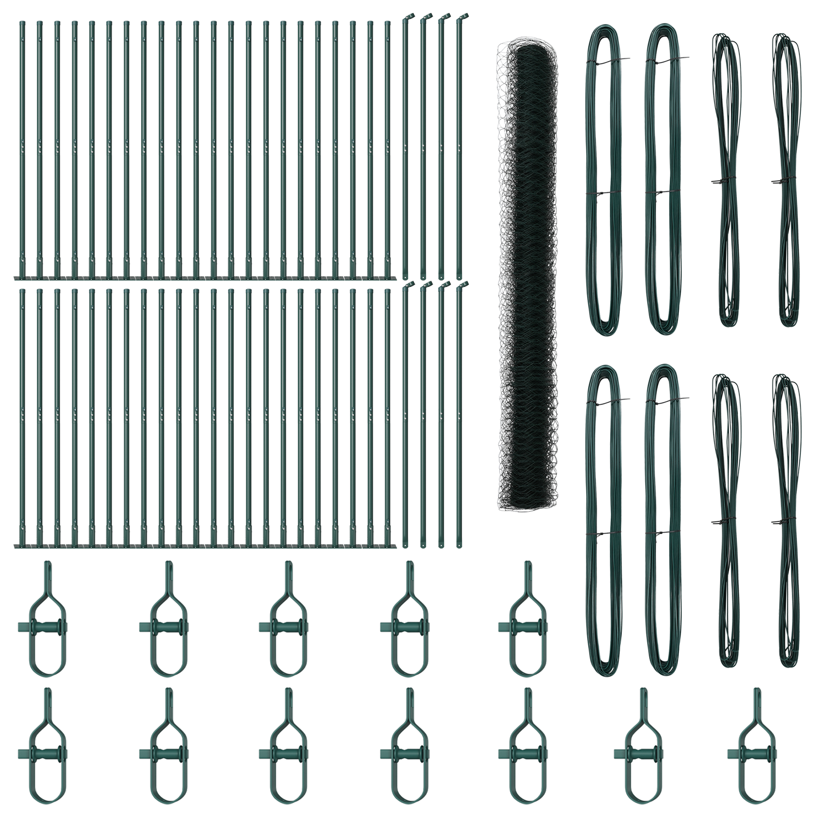 Recinzione Esagonale  Verde 1.5x100 m Acciaio
