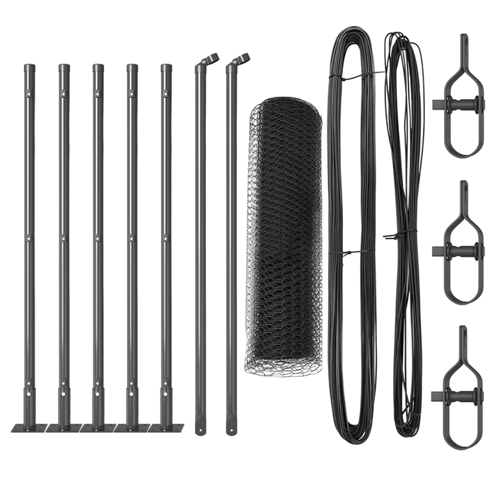 Recinzione Esagonale  Grigia 0,5x10 m Acciaio