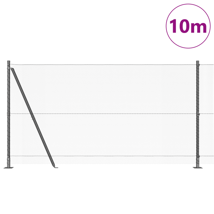 Recinzione Esagonale  Grigia 1,2x10 m Acciaio