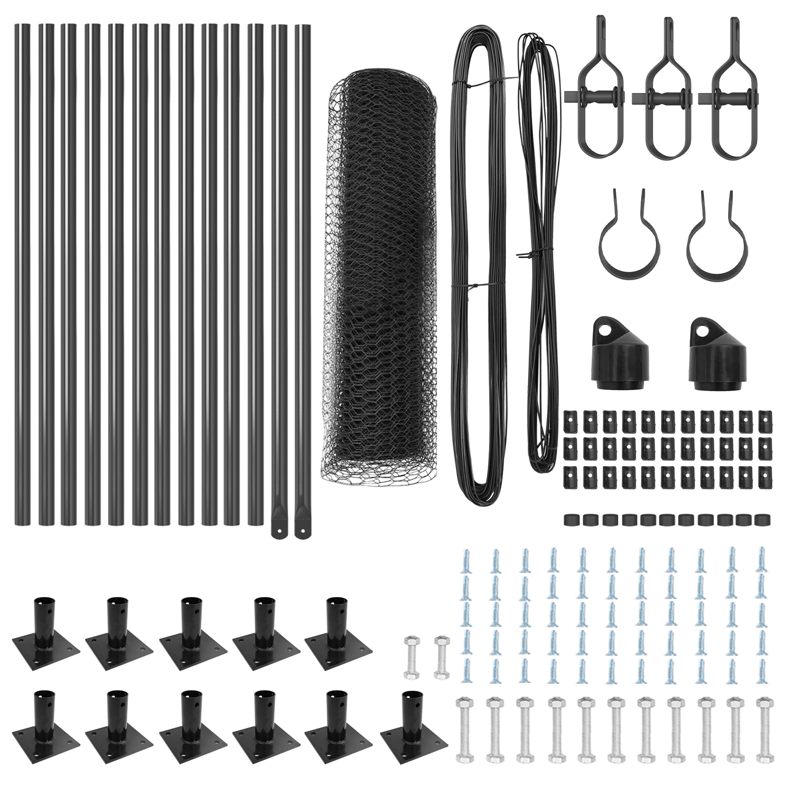 Set di Recinzione Set di 2 Grigio Metallo 25 x 0.5 m Durevole