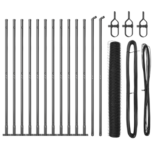 Set di Recinzione Set di 2 Grigio Metallo 25 x 1.2 m Durevole